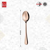 FnS Rosella Rose Gold Stainless Steel Teaspoon Set of 6, for Home, Kitchen and Dinning